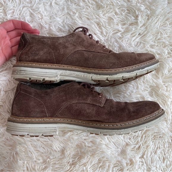 TIMBERLAND Shoes Brown Suede Oxford Lace Up Sensorflex Comfort defender size 9 - Picture 5 of 11